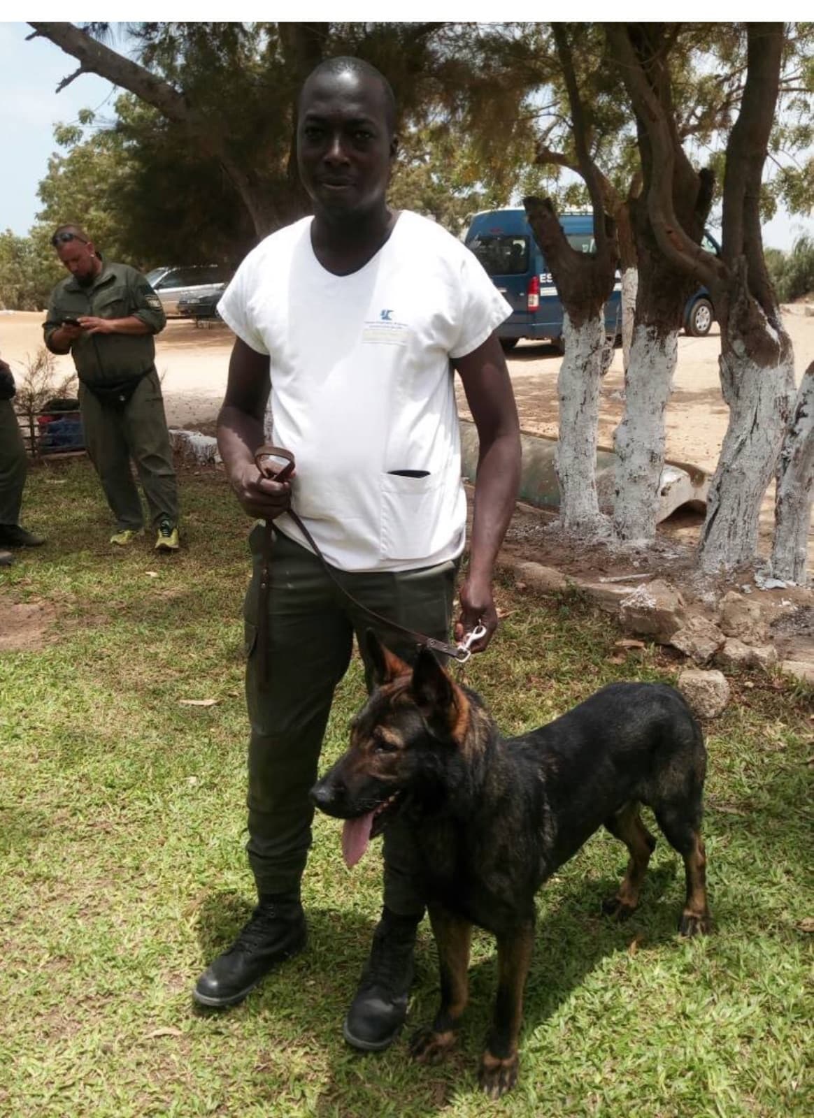 VetSoul Academy founder with a working dog